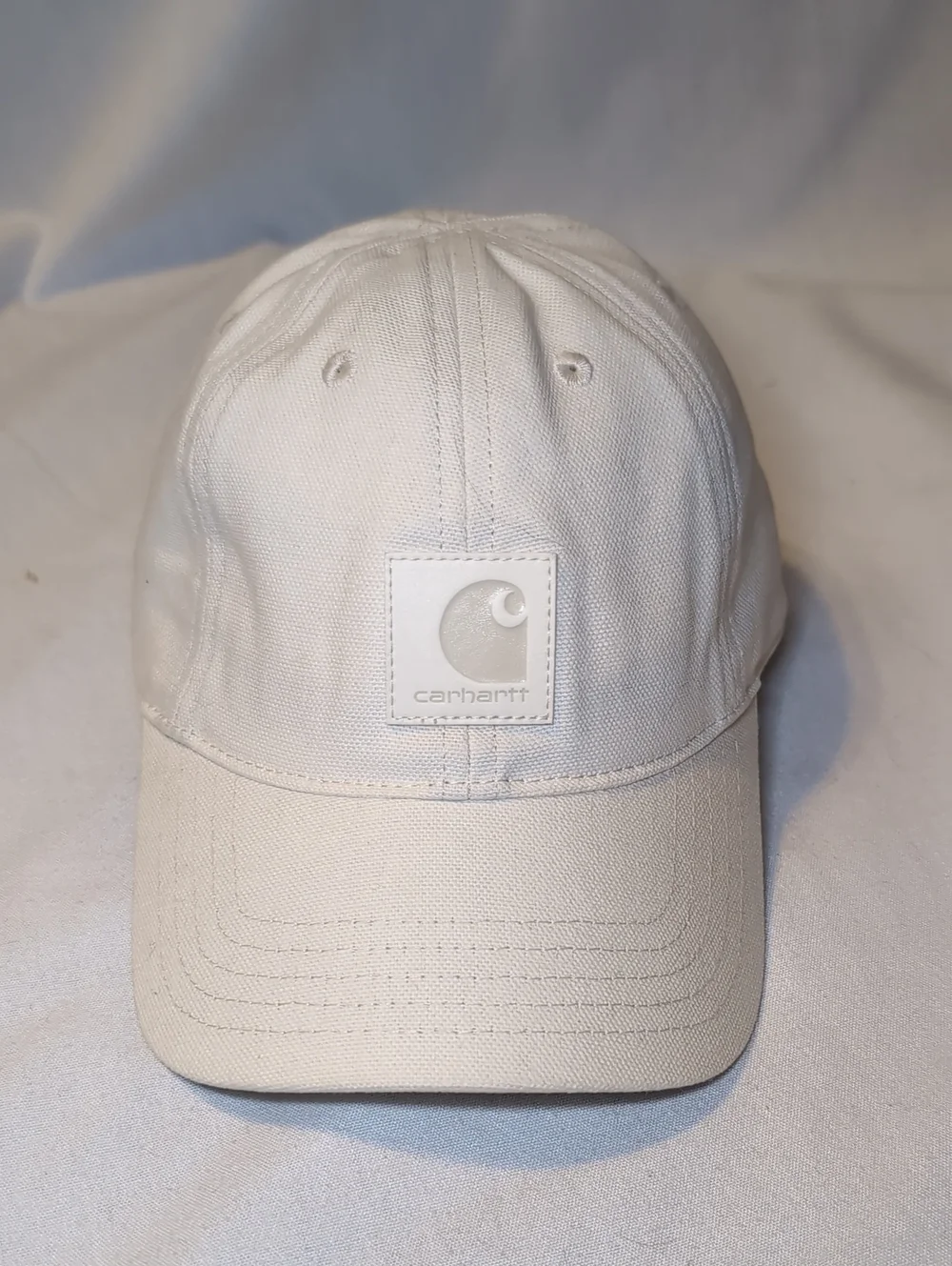 Carhartt White/Beige Canvas Baseball Cap with Logo Patch Baby Infant